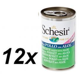 Schesir mokra karma dla kota z kurczakiem i aloesem 12 x 140g