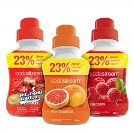 Sodastream syropy grejpfrutowy, malinowy i retro cola 750 ml