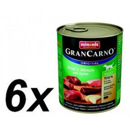Animonda mokra karma dla psa GranCarno Adult mięso z jelenia + jabłko 6 x 800g