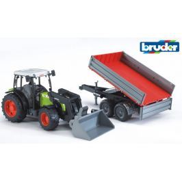 BRUDER Traktor Class Nectis 267F z ładowaczem i przyczepą 02112