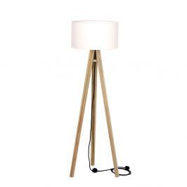 Lampa podłogowa Wanda Ragaba biała z czarnym kablem