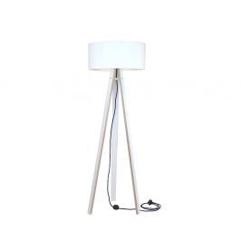 Lampa podłogowa Wanda Ragaba biała z czarnym kablem
