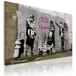 Obraz - Old school (Banksy) (60x40 cm)