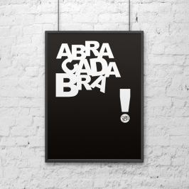 Plakat dekoracyjny 50x70 cm ABRACADABRA DekoSign czarny