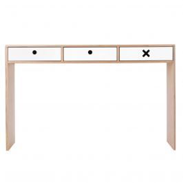 Biurko 120x50 Durbas Style Kółko Krzyżyk białe