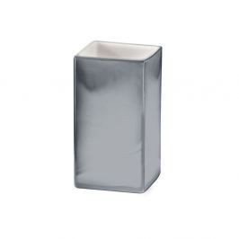 Kubek na szczoteczki do zębów 6x10cm Kleine Wolke Glamour srebrny