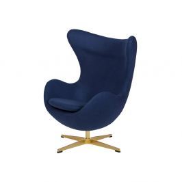 Fotel Egg Classic Gold King Home atlantycki niebieski