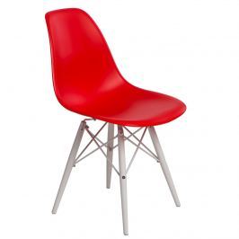 Krzesło 45x39x80cm D2 P016W PP czerwone/białe