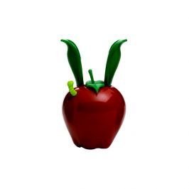 Mini młynek do pieprzu z magnesem 11 cm Chef'n Garden Variety czerwone jabłuszko