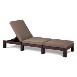 Leżak ogrodowy 195x65x22cm Bazkar Daytona brąz/taupe