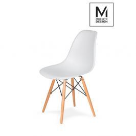Krzesło DSW Modesto Design białe-podstawa bukowa