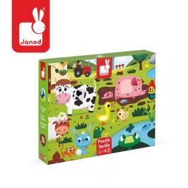 Puzzle sensoryczne 20 elementów Janod - Farma
