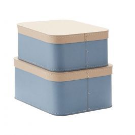 Pudełka Protokątne (2 szt) Kids Concept - niebieskie