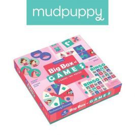 Zestaw gier Mudpuppy - księżniczka: Memo, Bingo, Domino i Koło fortuny