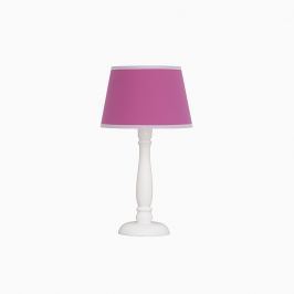 Lampka nocna Roomee Decor - amarantowa z białą lamówką