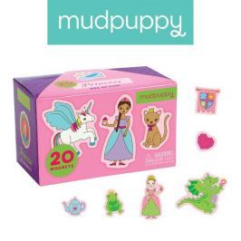 Tekturowe magnesy Mudpuppy - księżniczka (20 elem.)