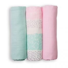 Zestaw pieluszek muślinowych Lulujo (70x70) - Tropical Pink