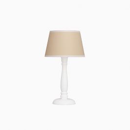 Lampka nocna Roomee Decor - beżowa z białą lamówką
