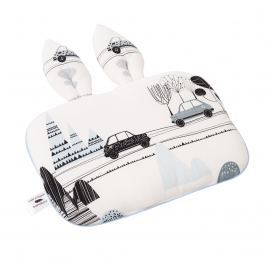 Bambusowa poduszka z uszami dla niemowląt Samiboo (25x35) - Bambino+lamówka niebieska