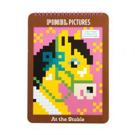 Kolorowanka z pixelami Mudpuppy - konie