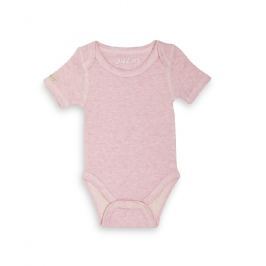 Body z krótkim rękawem - różowy melanż (0-3 m)