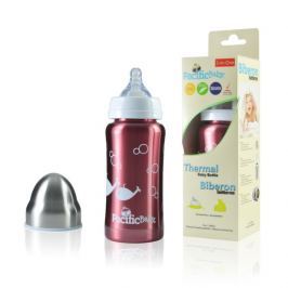 Termobutelka Pacific Baby ze smoczkiem (200ml) - bordowa