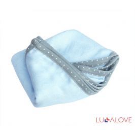 Kocyk - otulacz bambusowy Lullalove SupeRRO Junior (110x110) - błękitny